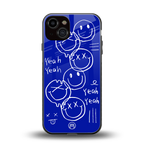 sassy smiley faces back phone cover | glass case for iphone 13