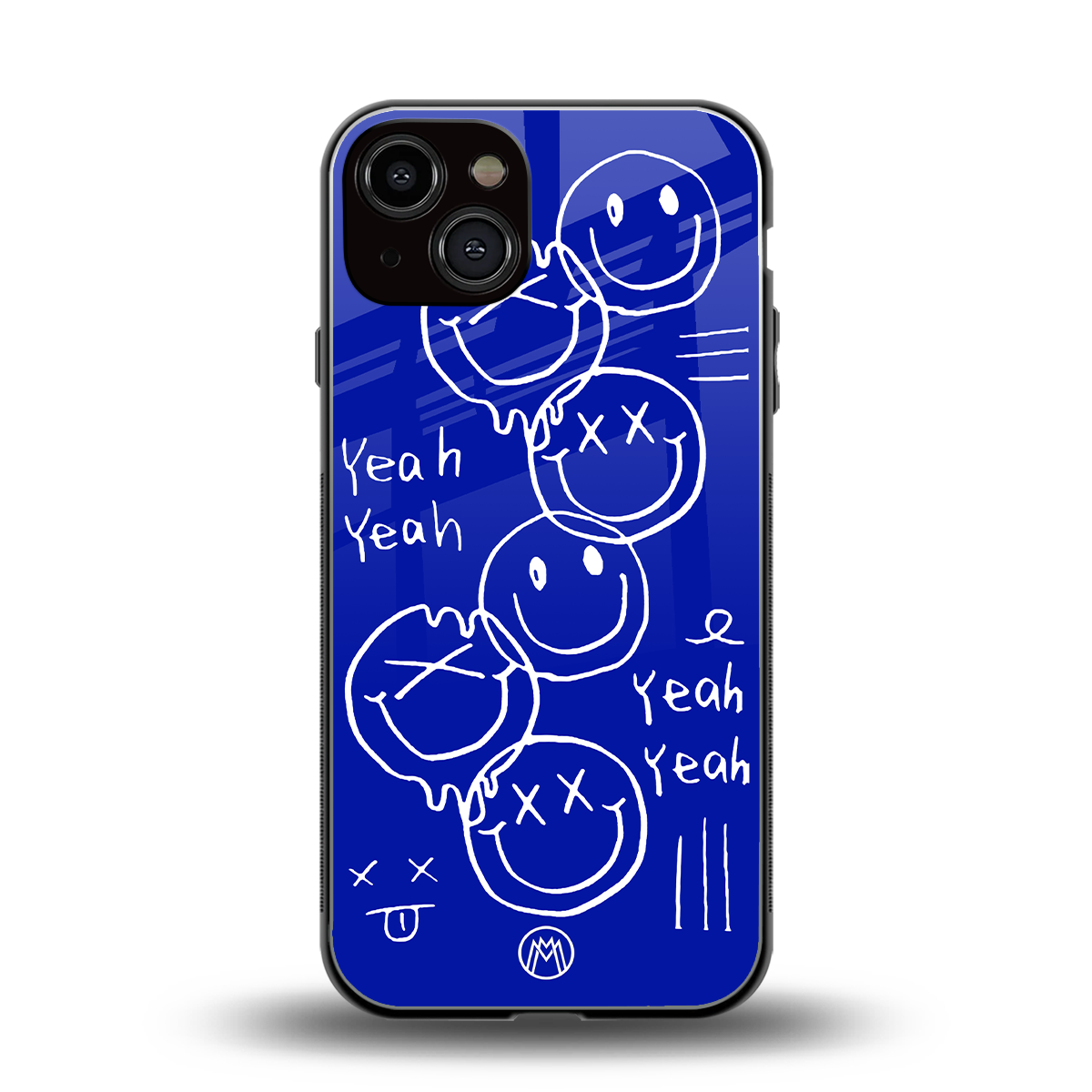 sassy smiley faces back phone cover | glass case for iphone 13