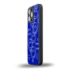 sassy smiley faces back phone cover | glass case for iphone 14 pro max