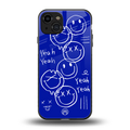 sassy smiley faces back phone cover | glass case for iphone 15