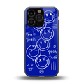 sassy smiley faces back phone cover | glass case for iphone 16 pro