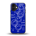 sassy smiley faces back phone cover | glass case for iphone 16