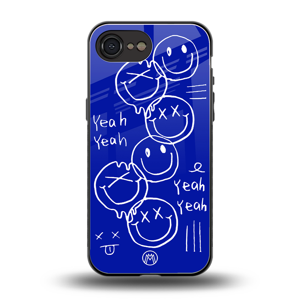 sassy smiley faces back phone cover | glass case for iphone 16e