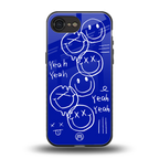 sassy smiley faces back phone cover | glass case for iphone 16e