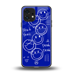 sassy smiley faces back phone cover | glass case for nothing phone 1