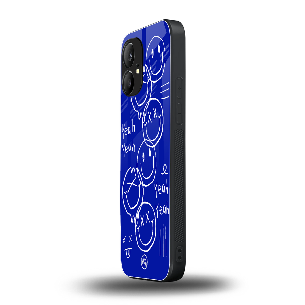 sassy smiley faces back phone cover | glass case for nothing phone 1