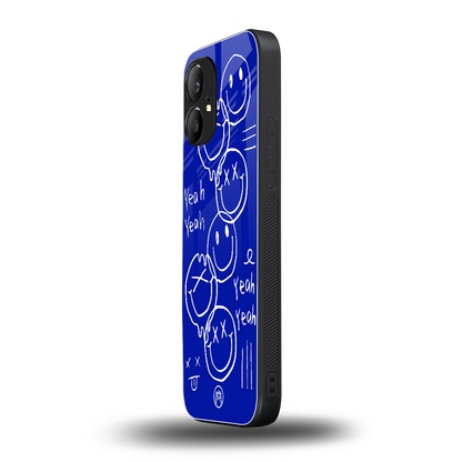 sassy smiley faces back phone cover | glass case for nothing phone 1