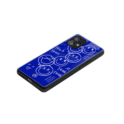 sassy smiley faces back phone cover | glass case for nothing phone 1