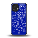 sassy smiley faces back phone cover | glass case for nothing phone 2