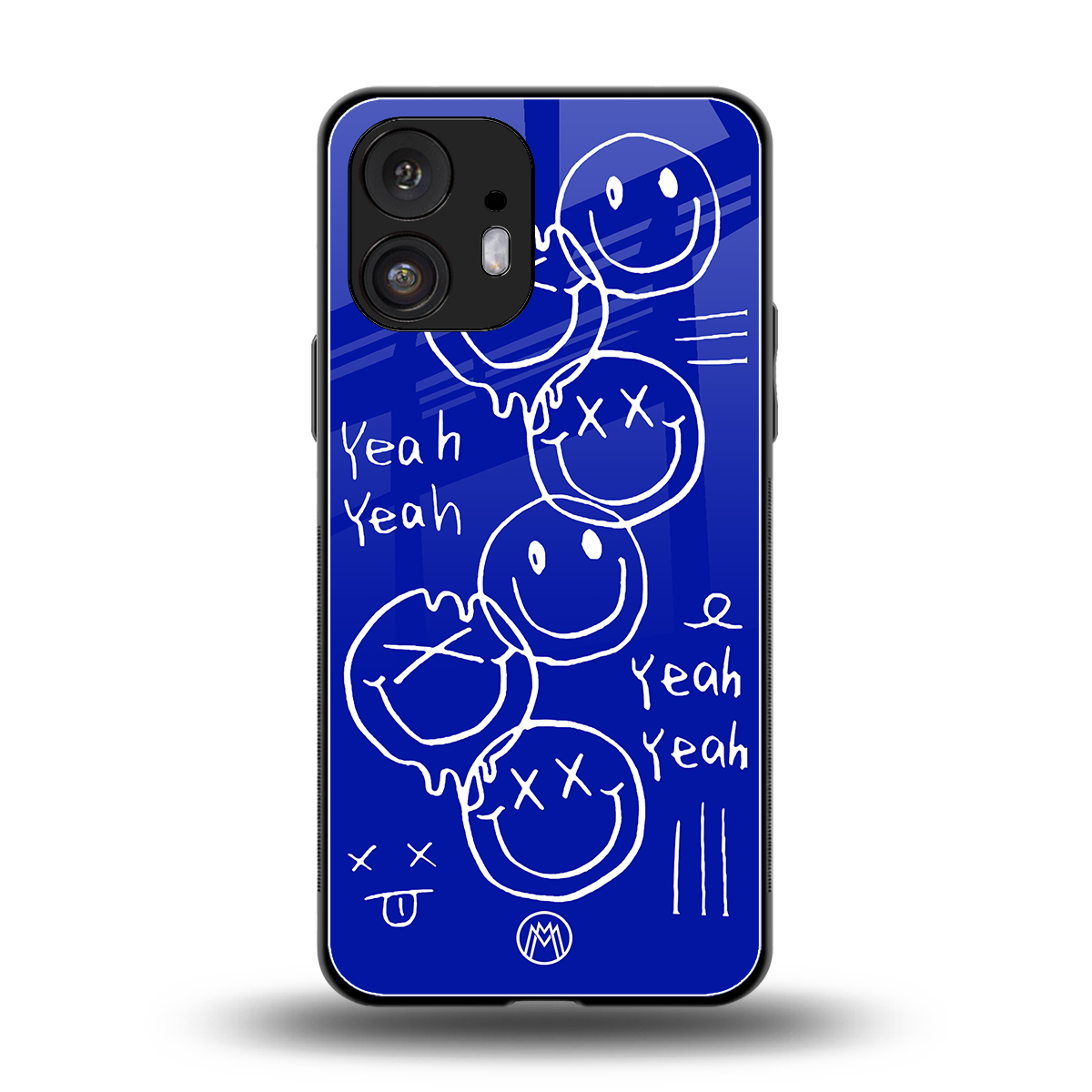 sassy smiley faces back phone cover | glass case for nothing phone 2