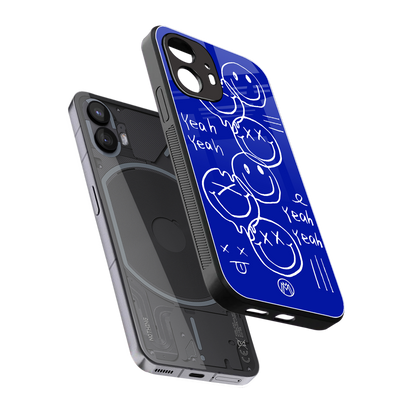 sassy smiley faces back phone cover | glass case for nothing phone 2