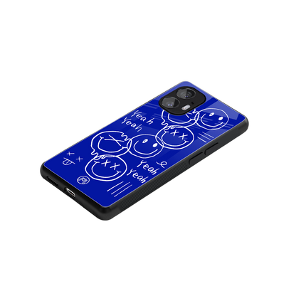 sassy smiley faces back phone cover | glass case for nothing phone 2