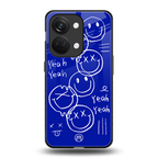 sassy smiley faces back phone cover | glass case for oneplus nord 3