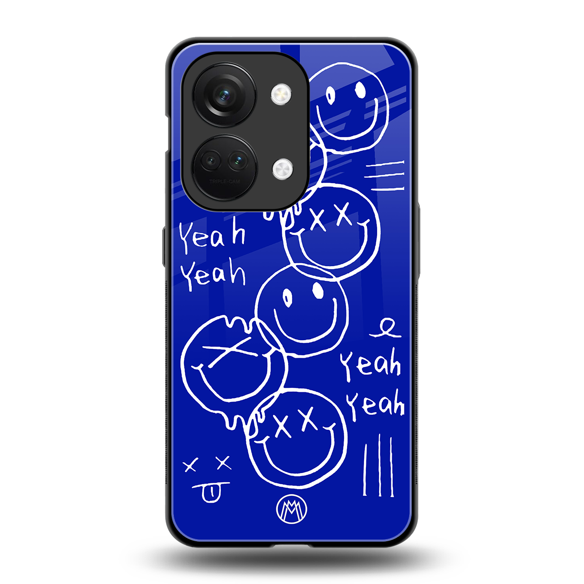 sassy smiley faces back phone cover | glass case for oneplus nord 3