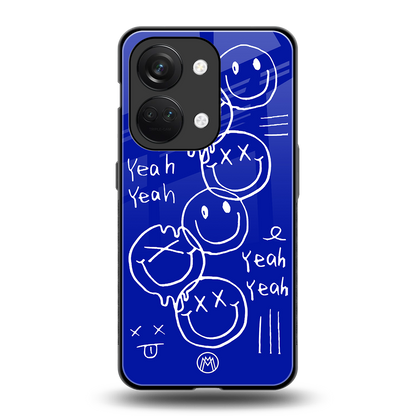 sassy smiley faces back phone cover | glass case for oneplus nord 3