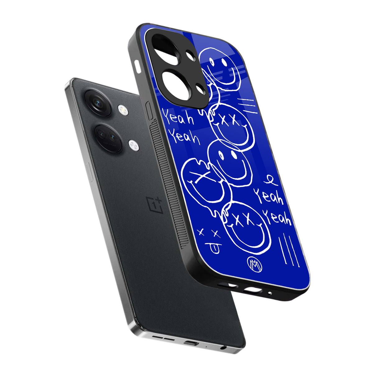sassy smiley faces back phone cover | glass case for oneplus nord 3