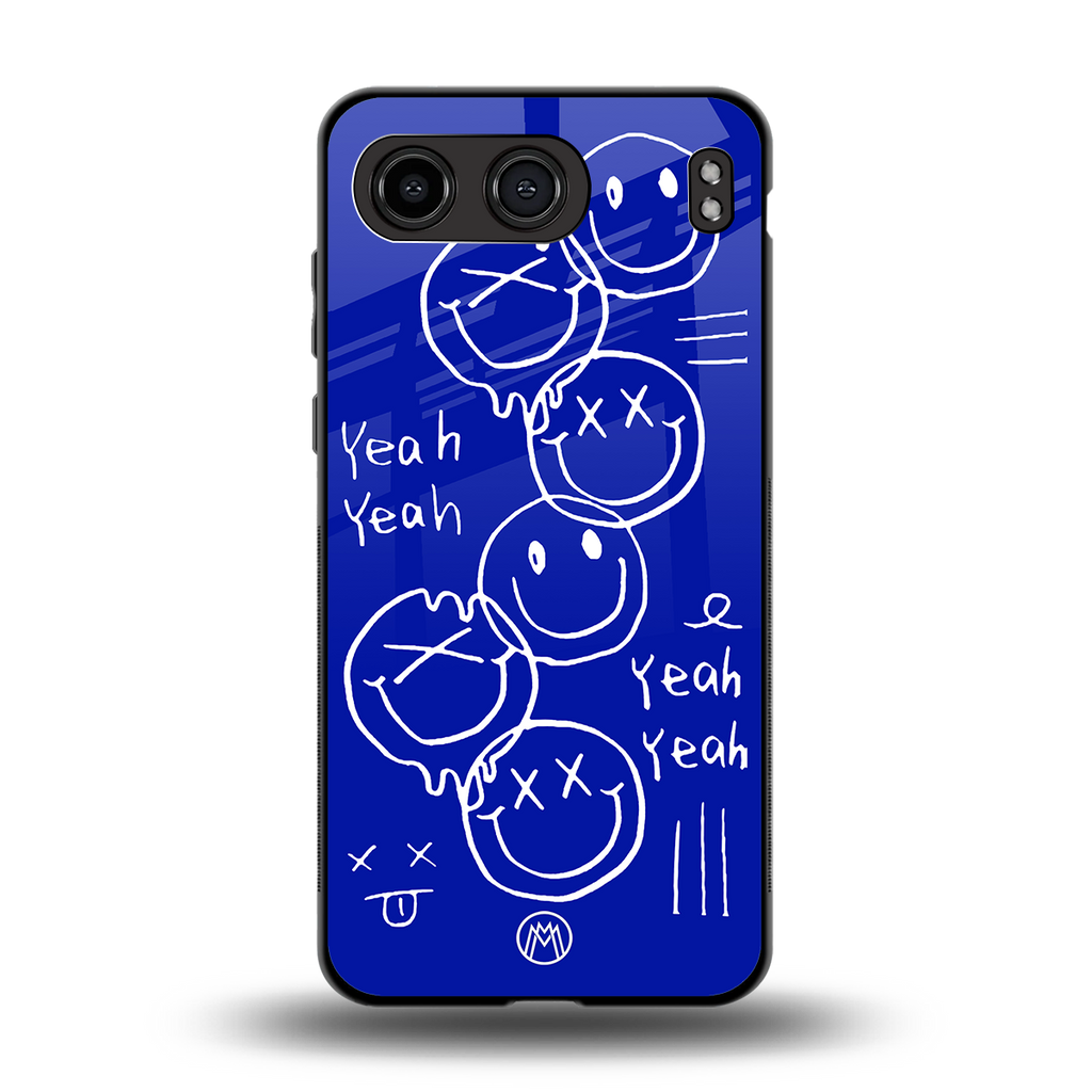 sassy smiley faces back phone cover | glass case for oneplus nord 4