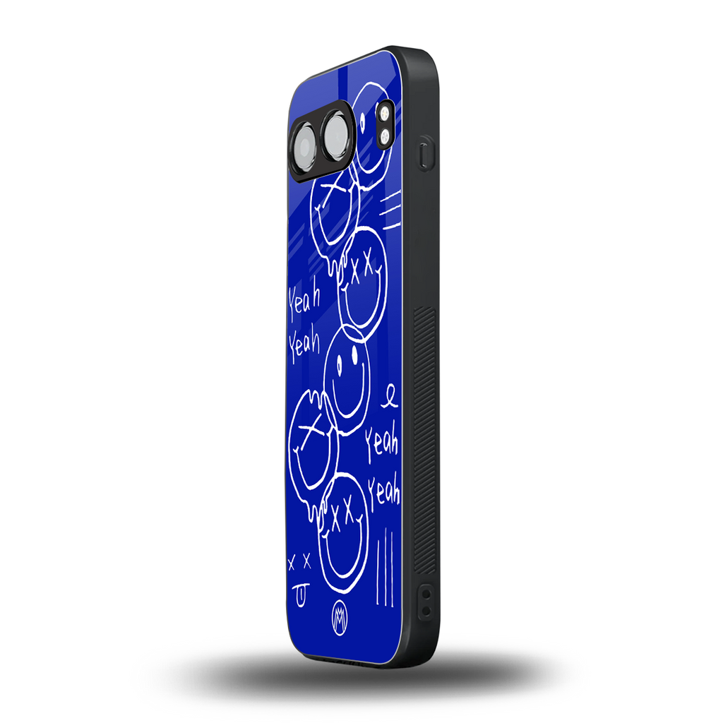 sassy smiley faces back phone cover | glass case for oneplus nord 4