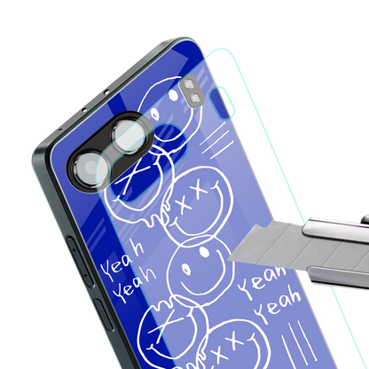 sassy smiley faces back phone cover | glass case for oneplus nord 4