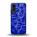 sassy smiley faces back phone cover | glass case for oneplus nord ce 4 lite