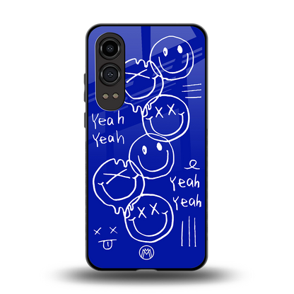 sassy smiley faces back phone cover | glass case for oneplus nord ce 4 lite