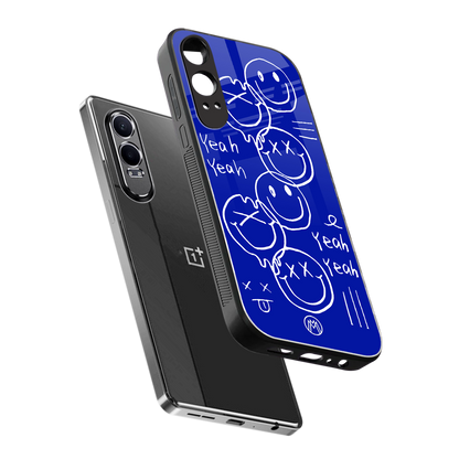 sassy smiley faces back phone cover | glass case for oneplus nord ce 4 lite