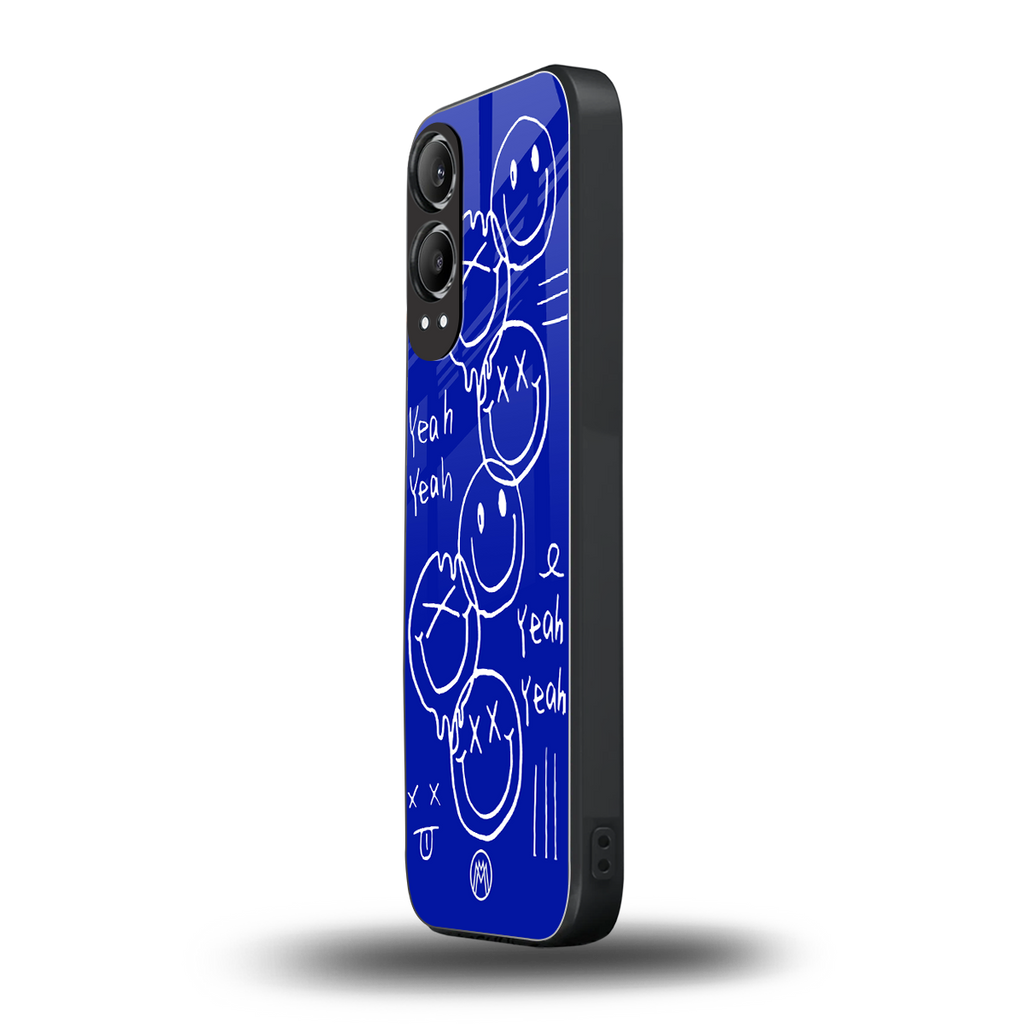 sassy smiley faces back phone cover | glass case for oneplus nord ce 4 lite