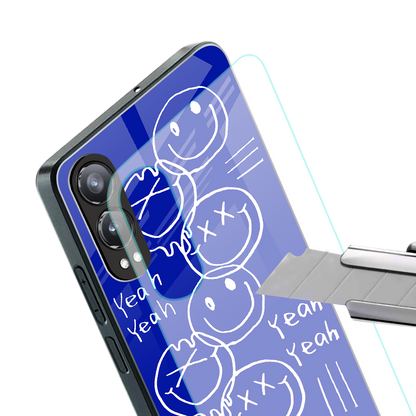 sassy smiley faces back phone cover | glass case for oneplus nord ce 4 lite
