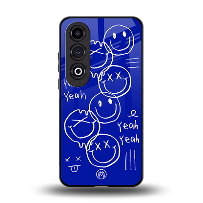 sassy smiley faces back phone cover | glass case for oneplus nord ce 4