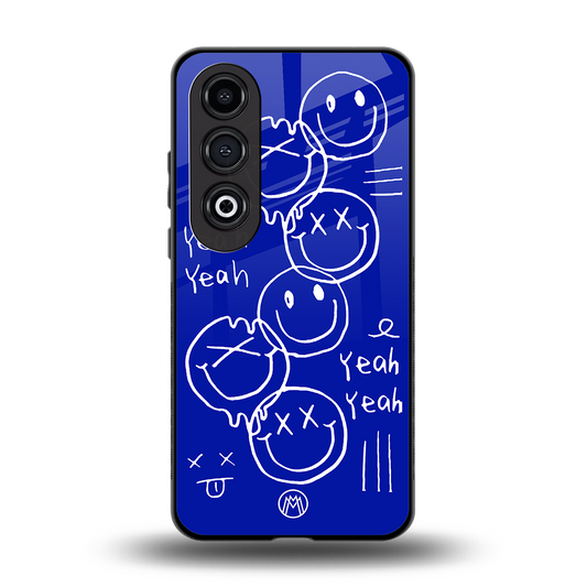 sassy smiley faces back phone cover | glass case for oneplus nord ce 4
