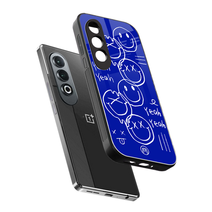sassy smiley faces back phone cover | glass case for oneplus nord ce 4