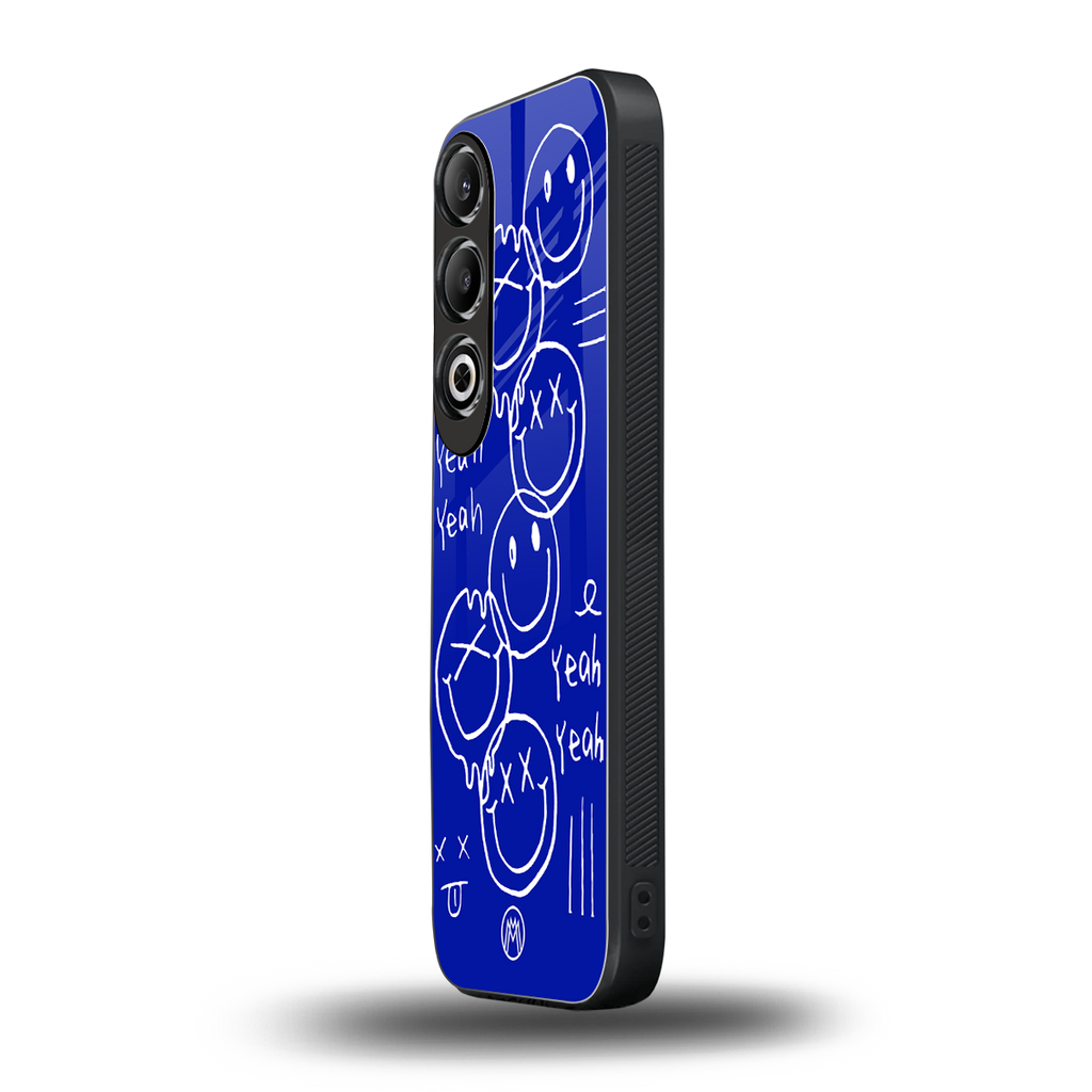 sassy smiley faces back phone cover | glass case for oneplus nord ce 4