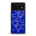 sassy smiley faces back phone cover | glass case for google pixel 6 pro