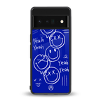 sassy smiley faces back phone cover | glass case for google pixel 6 pro