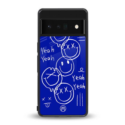 sassy smiley faces back phone cover | glass case for google pixel 6 pro