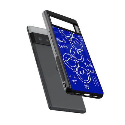 sassy smiley faces back phone cover | glass case for google pixel 6 pro