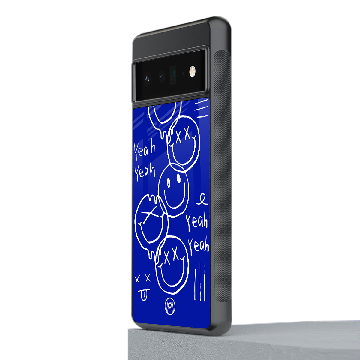 sassy smiley faces back phone cover | glass case for google pixel 6 pro