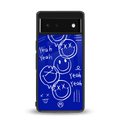sassy smiley faces back phone cover | glass case for google pixel 6