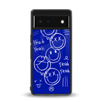 sassy smiley faces back phone cover | glass case for google pixel 6