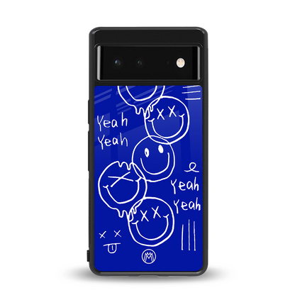 sassy smiley faces back phone cover | glass case for Google Pixel 6A