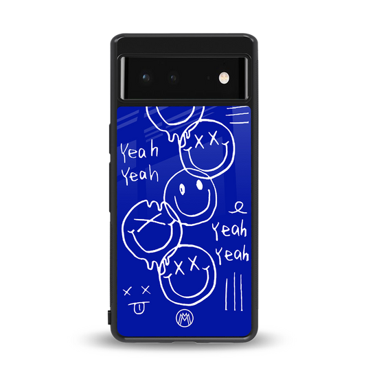 sassy smiley faces back phone cover | glass case for Google Pixel 6A
