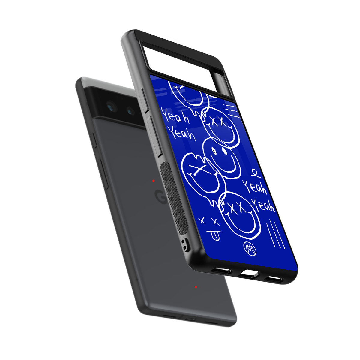 sassy smiley faces back phone cover | glass case for google pixel 6
