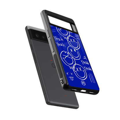 sassy smiley faces back phone cover | glass case for google pixel 6