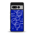 sassy smiley faces back phone cover | glass case for google pixel 7 pro