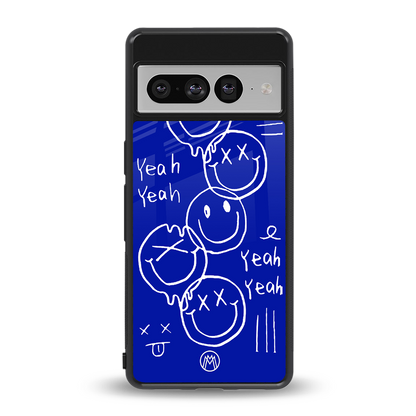 sassy smiley faces back phone cover | glass case for google pixel 7 pro