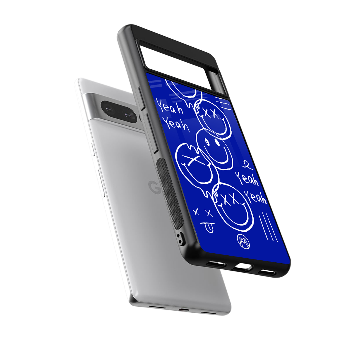 sassy smiley faces back phone cover | glass case for google pixel 7 pro