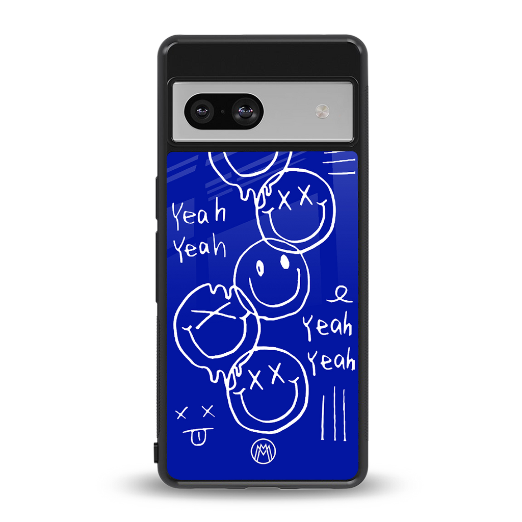 sassy smiley faces back phone cover | glass case for Google Pixel 7