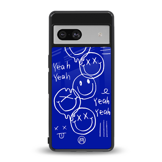 sassy smiley faces back phone cover | glass case for Google Pixel 7A