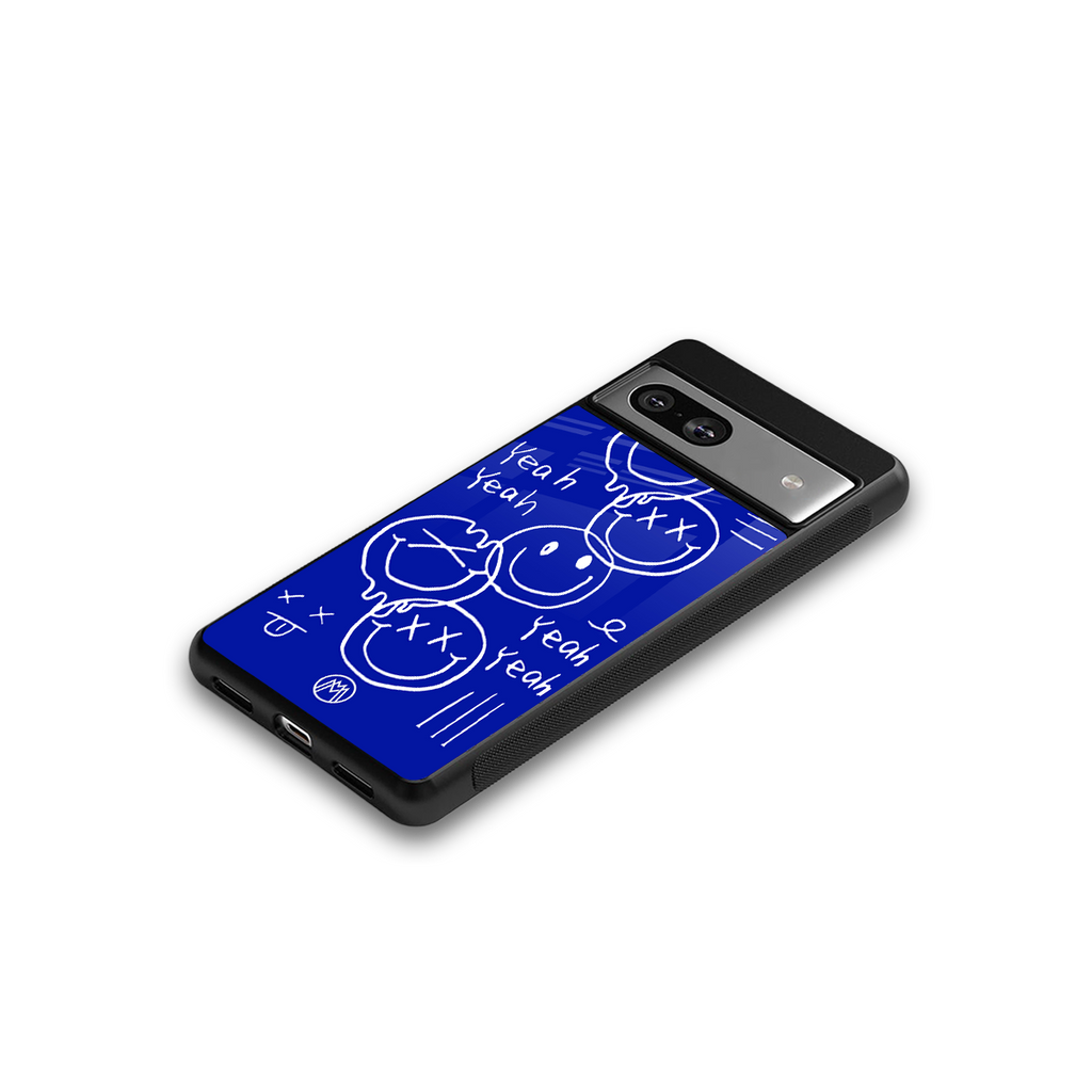sassy smiley faces back phone cover | glass case for Google Pixel 7