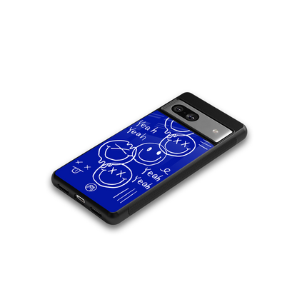sassy smiley faces back phone cover | glass case for Google Pixel 7A